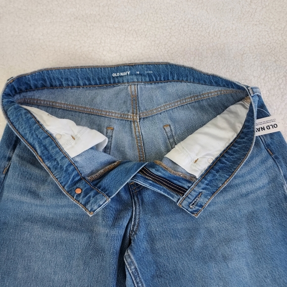 Old Navy Mid-rise Agnes Baggy Loose Medium wash Size 10 Blue Denim Jeans NWT - Picture 4 of 11